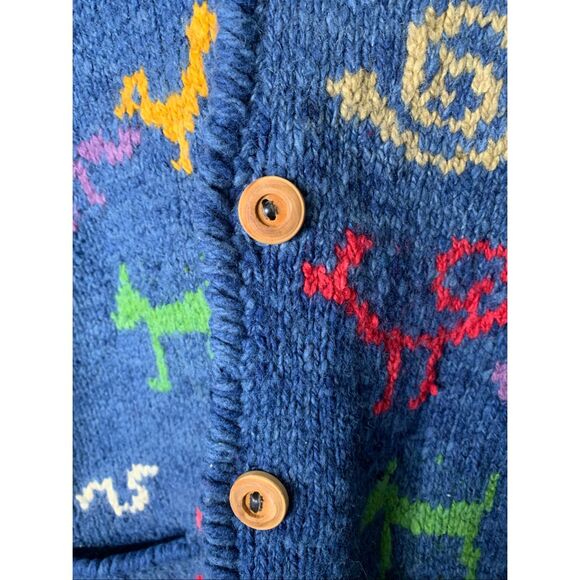 Amano Wool Sweater Cardigan Bolivia - Picture 4 of 4